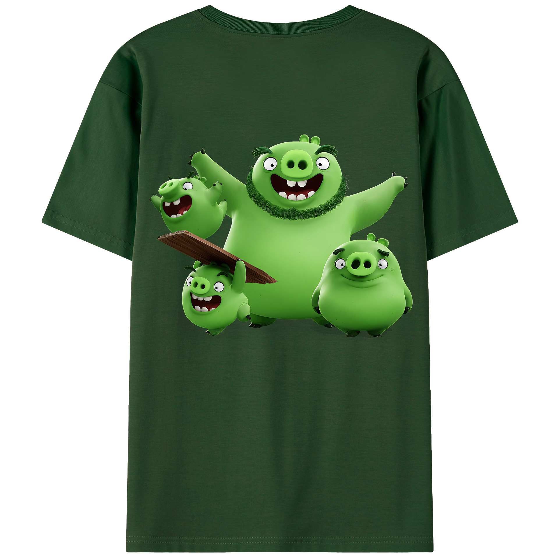 （画像用） Angry Birds アングリーバード 綿100％半袖Tシャツ（背面プリント）